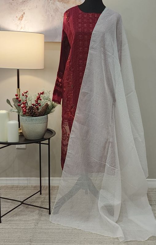 WHITE DUPATTA