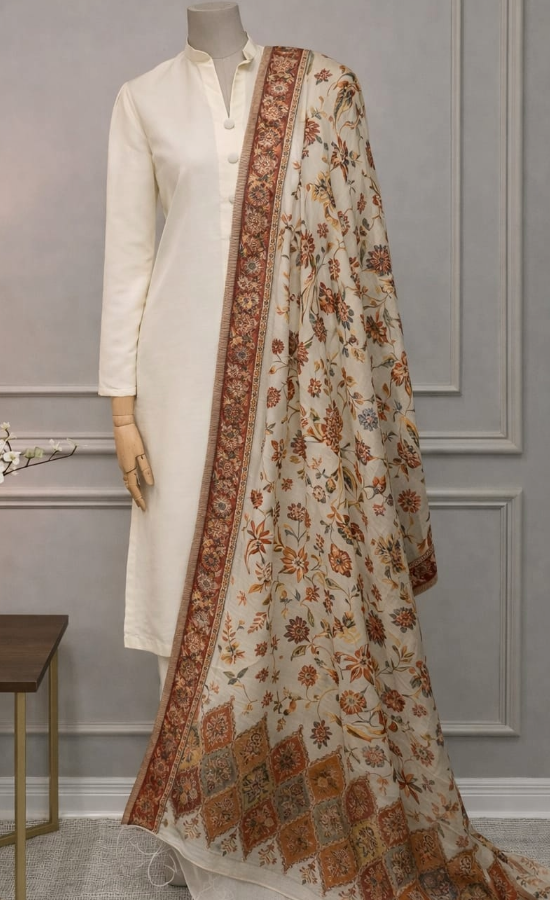 Cream Kani Shawl