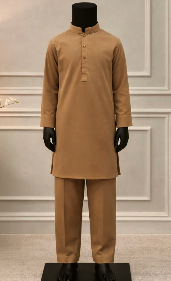 Boys Brown Kurta Pajama