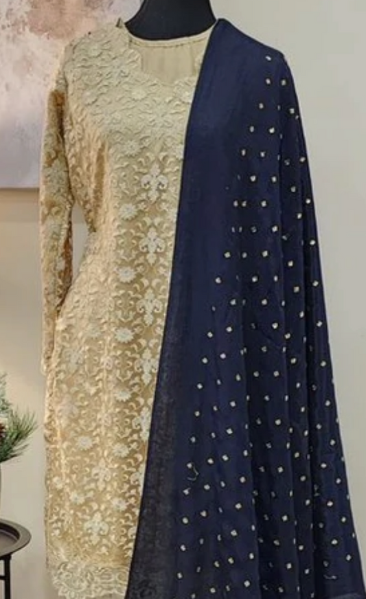 NAVY BLUE GOLD DUPATTA