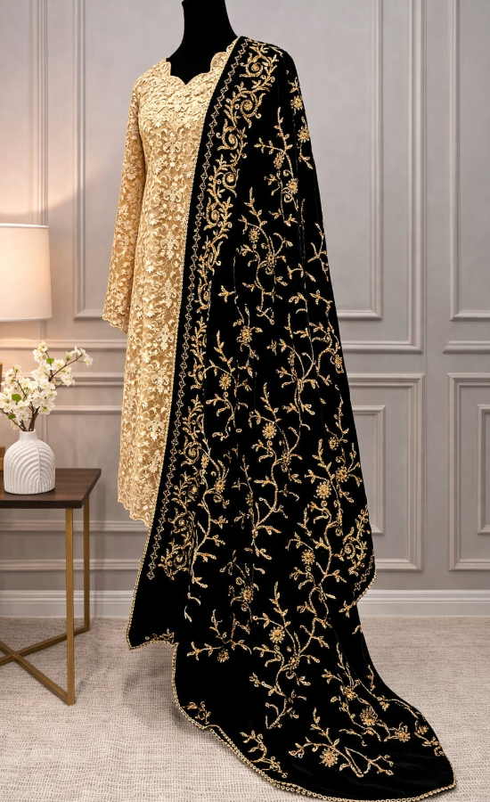 Black Velvet Shawl