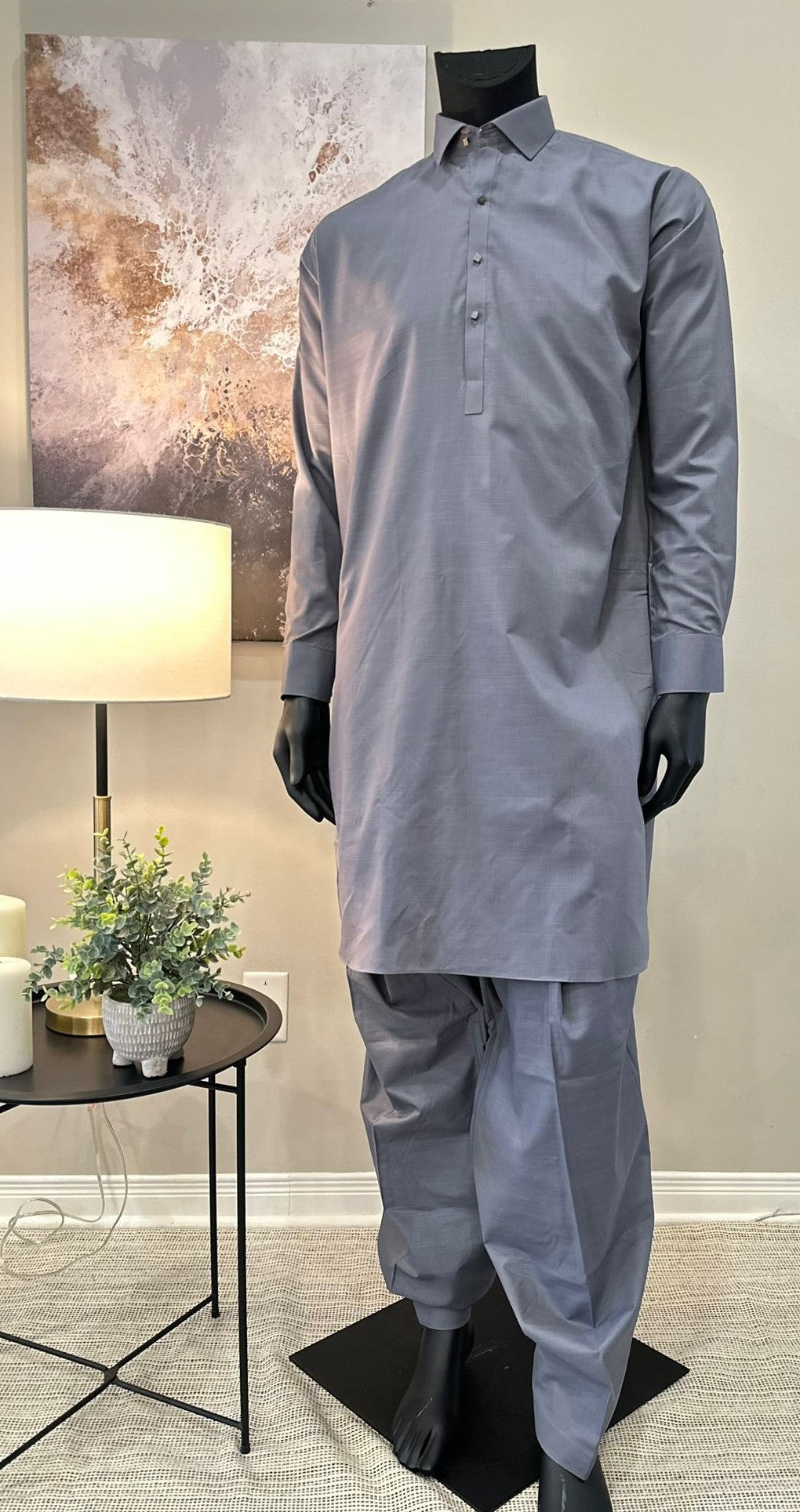 Grey Kameez Shalwar