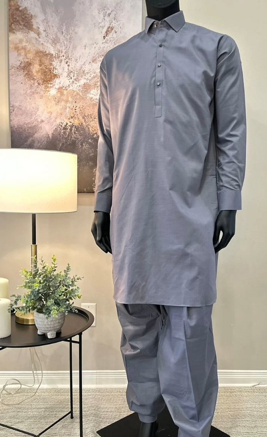 Grey Kameez Shalwar