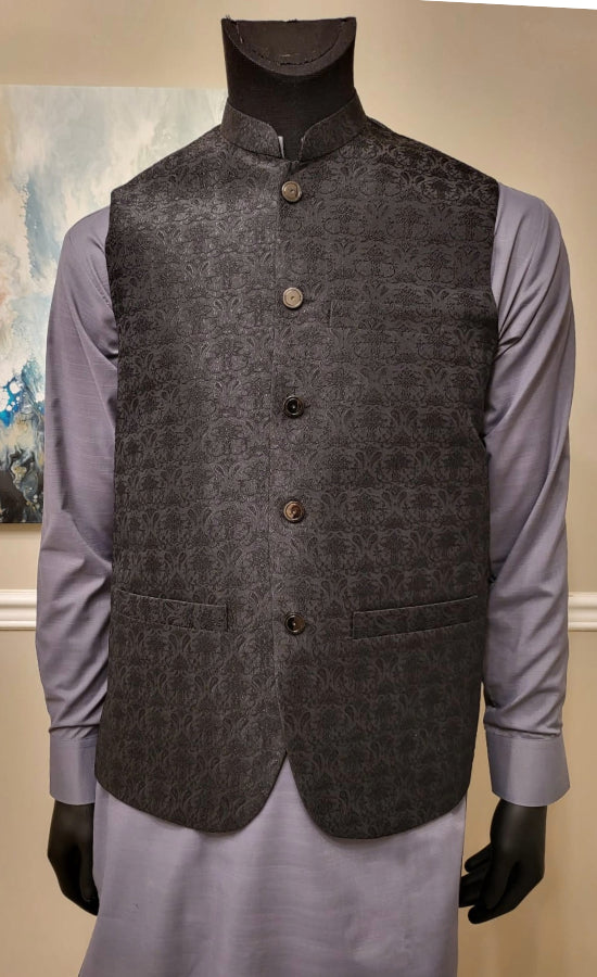 LUXURY BLACK WAISTCOAT