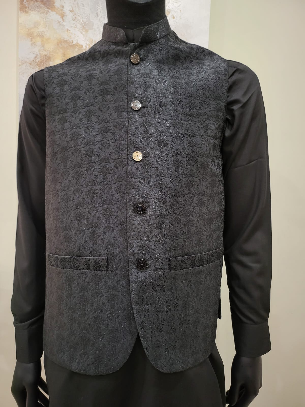 LUXURY BLACK WAISTCOAT