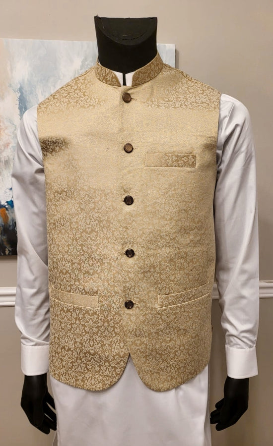 EMBOSSED GOLDEN WAISTCOAT