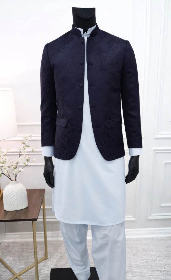 NAVY BLUE PRINCE COAT