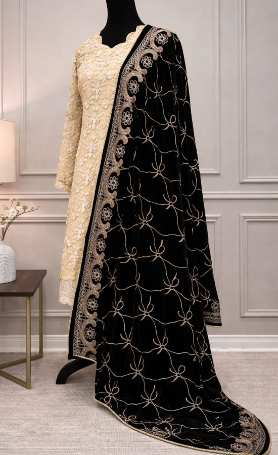 Black Velvet Shawl